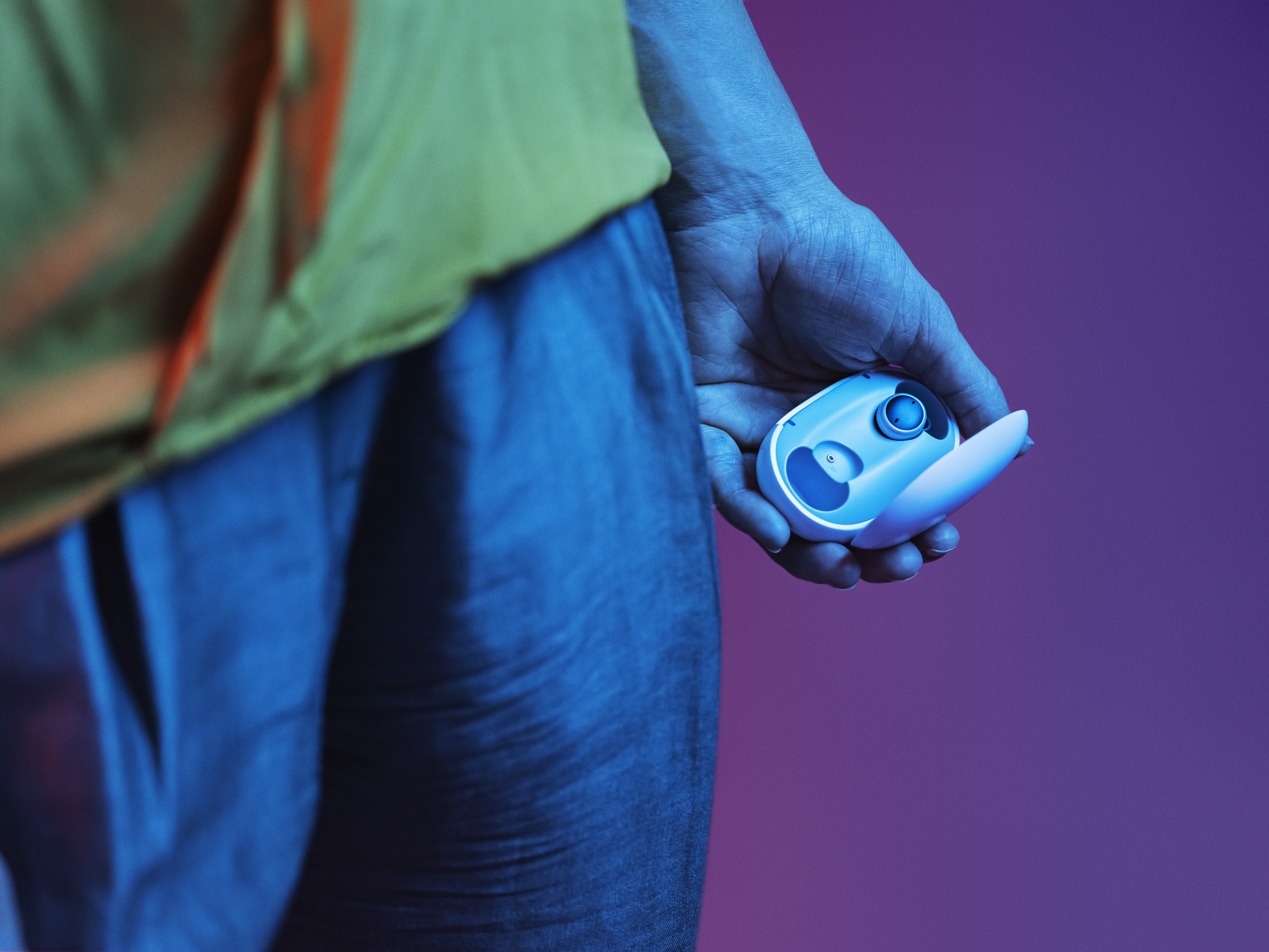 Modern rechargeable hearing aids in charging case